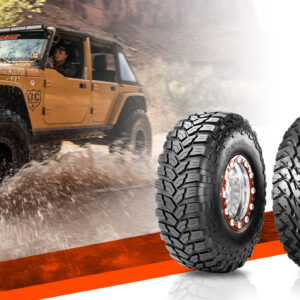 AEOLUS all terrain tyres on a Toyota Hilux navigating mixed on-road and off-road conditions